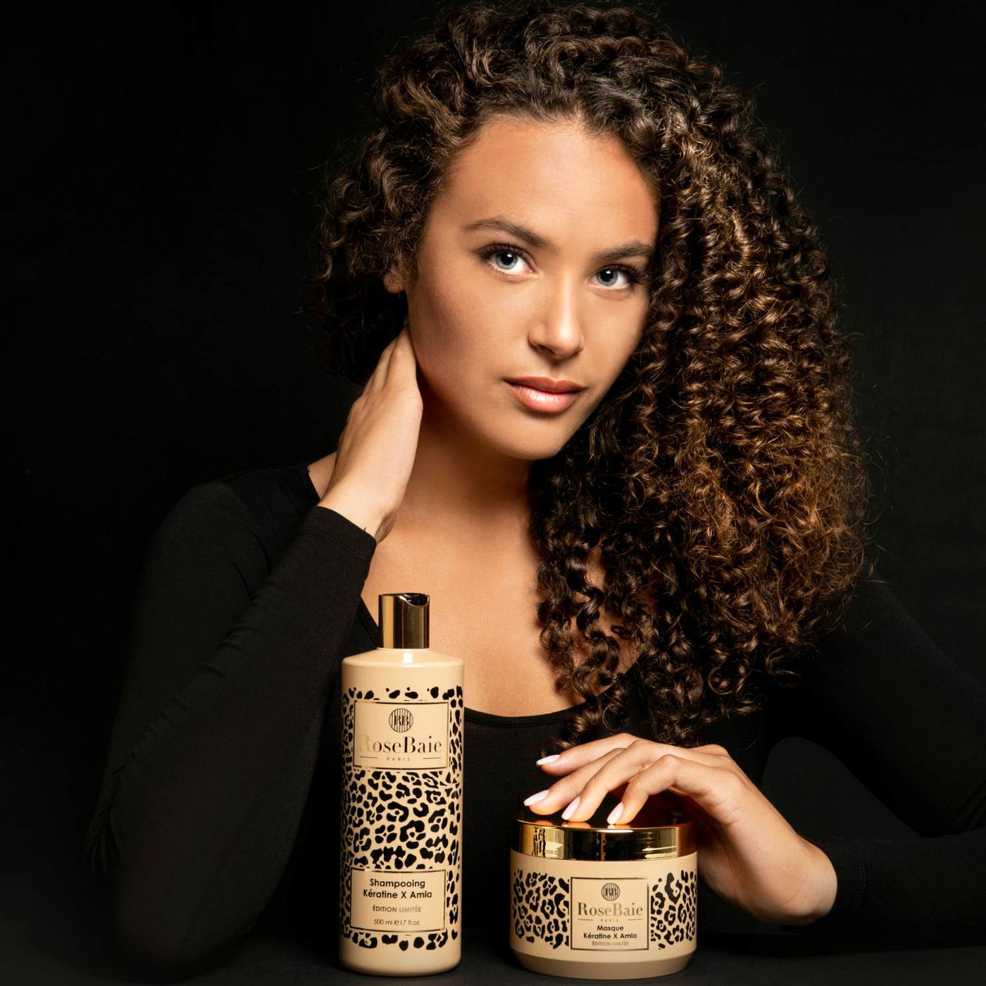 ROSEBAIE - DUO KERATINE & AMLA - 1 SHAMPOING 500ML + 1 MASQUE 500ML + 1 CHOUCHOU