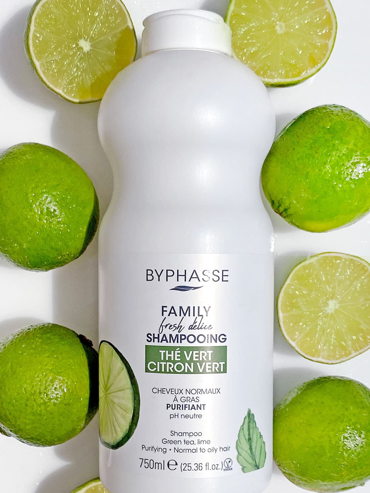 BYPHASSE -SHAMPOING FRESH DELICE CITRON VERT 750ML + 35 DISQUES OFFERTS