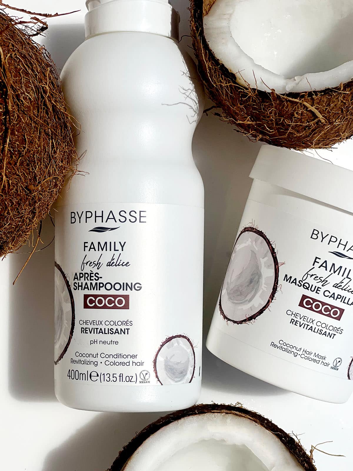 BYPHASSE - SHAMPOING CHEVEUX COLORES FAMILY COCO 750ML + 35 DISQUES OFFERTS