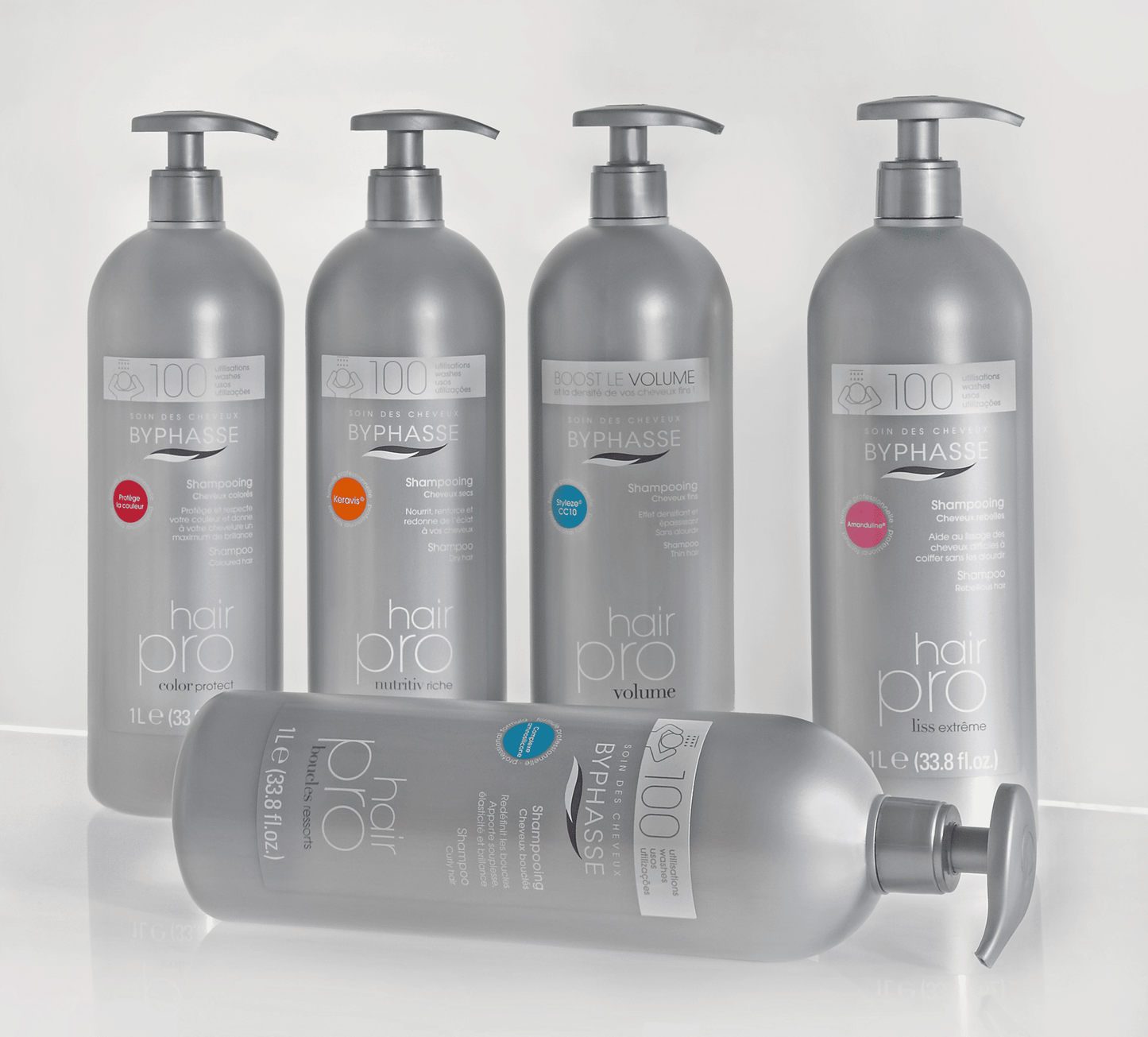 BYPHASSE - SHAMPOING BOUCLES RESSORTS HAIR PRO 750ML + 35 DISQUES OFFERTS