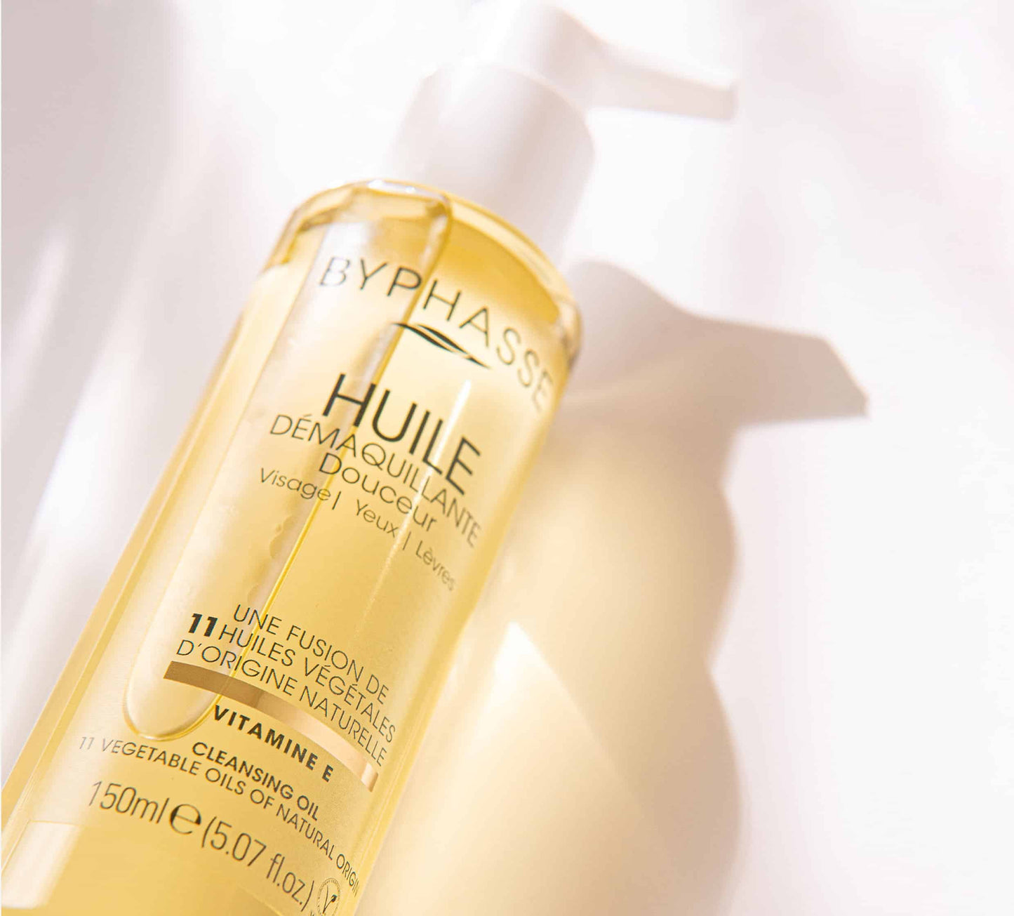 BYPHASSE - HUILE DEMAQUILLANTE DOUCEUR - 150 ML + 35 DISQUES OFFERTS