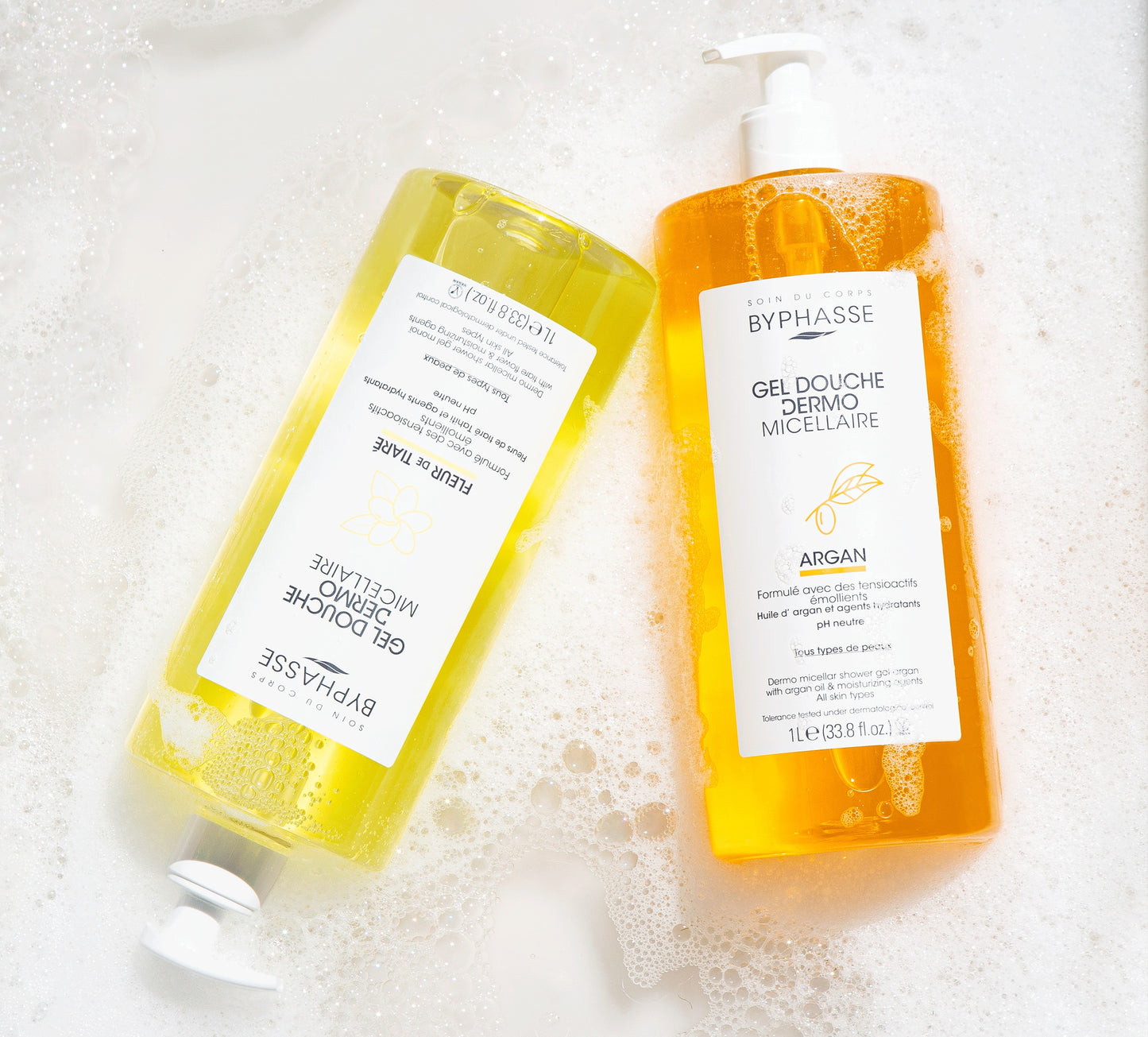 BYPHASSE - GEL DOUCHE DERMO MICELLAIRE ARGAN 1L + 35 DISQUES OFFERTS