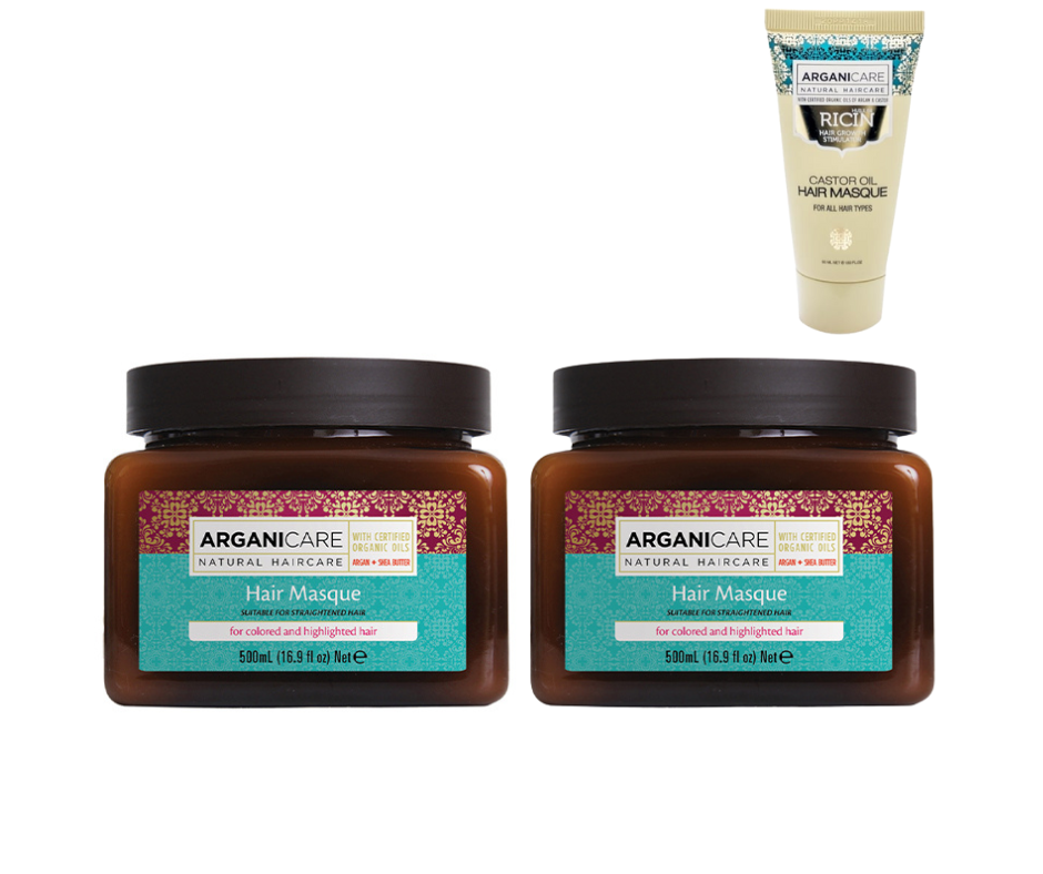ARGANICARE - DUO MASQUE ARGAN COLOR 2x 500ML + 1 MASQUE 50 ML OFFERT