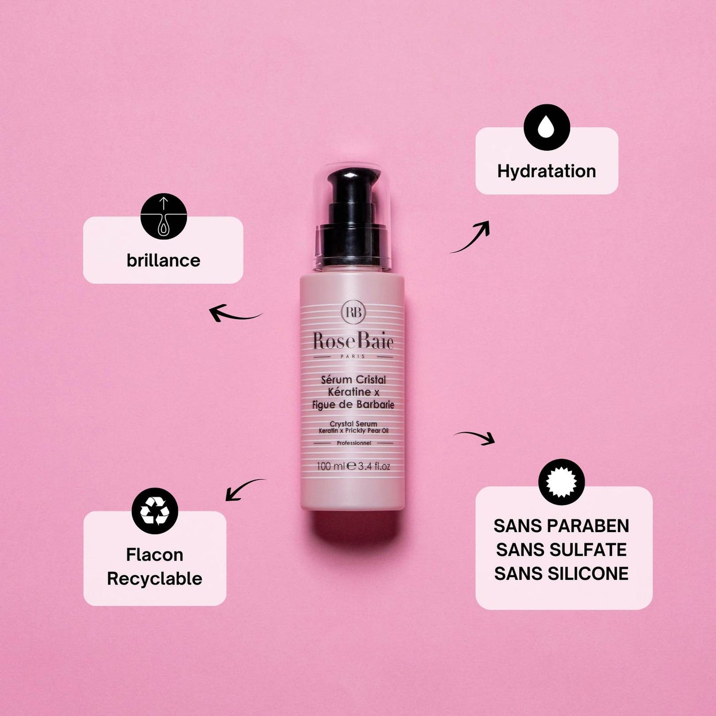 ROSEBAIE-TRIO FIGUE DE BARBARIE SHAMPOING 500ML + MASQUE 500ML+ SERUM 100ML + 1 CHOUCHOU OFFERT*