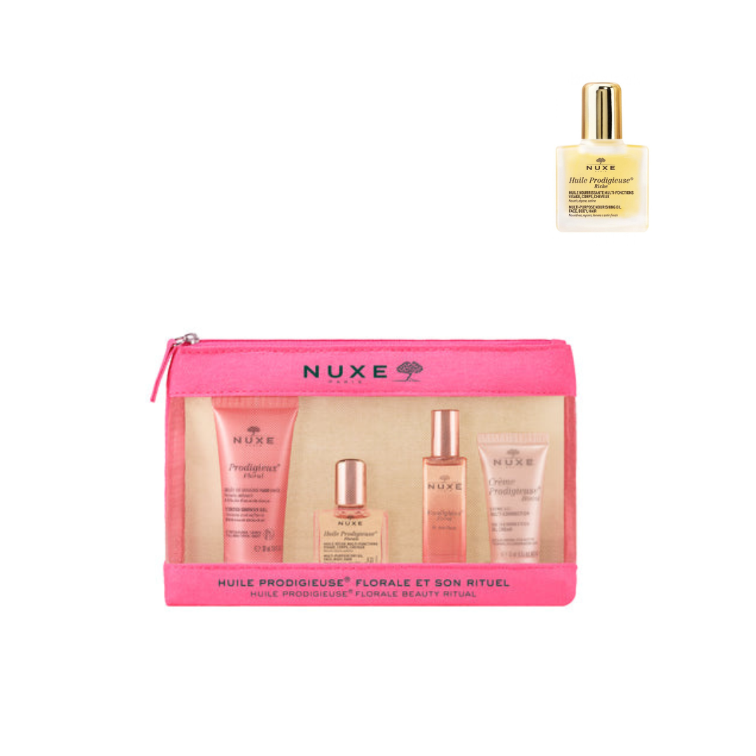NUXE - TROUSSE PRODIGIEUSE FLORALE + 1 MINI HUILE OFFERTE