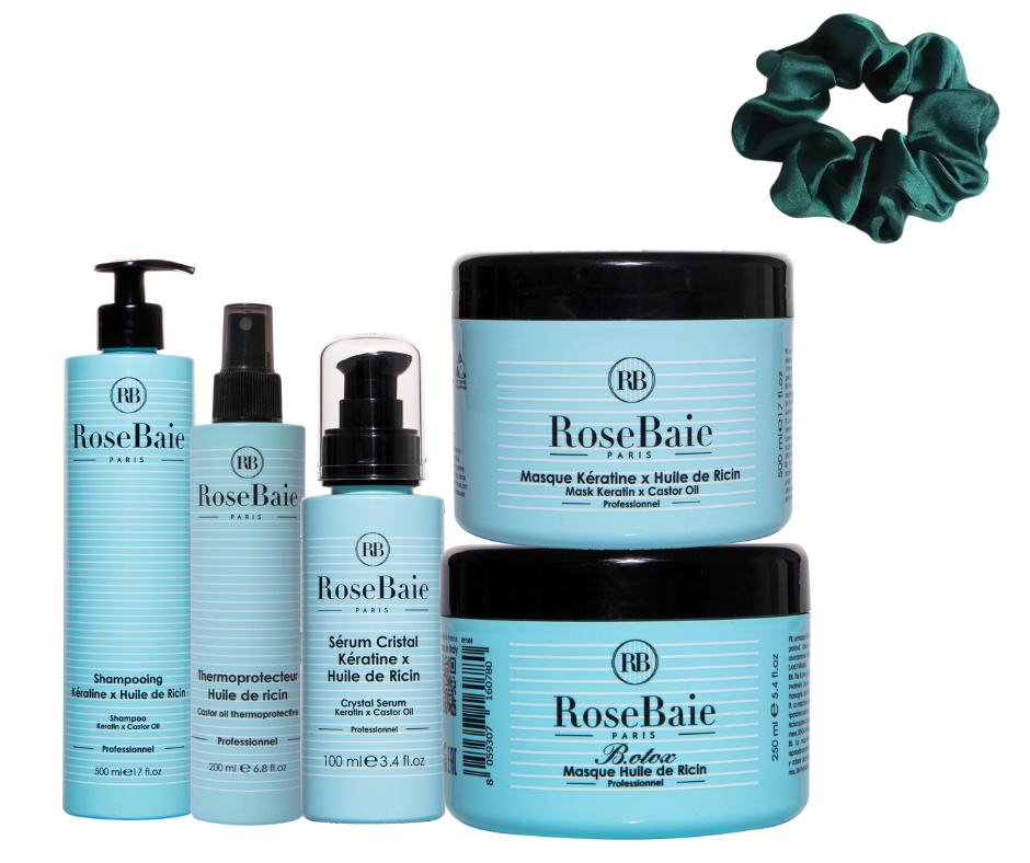 ROSEBAIE - KIT COMPLET RICIN 5 PRODUITS + 1 CHOUCHOU OFFERT*
