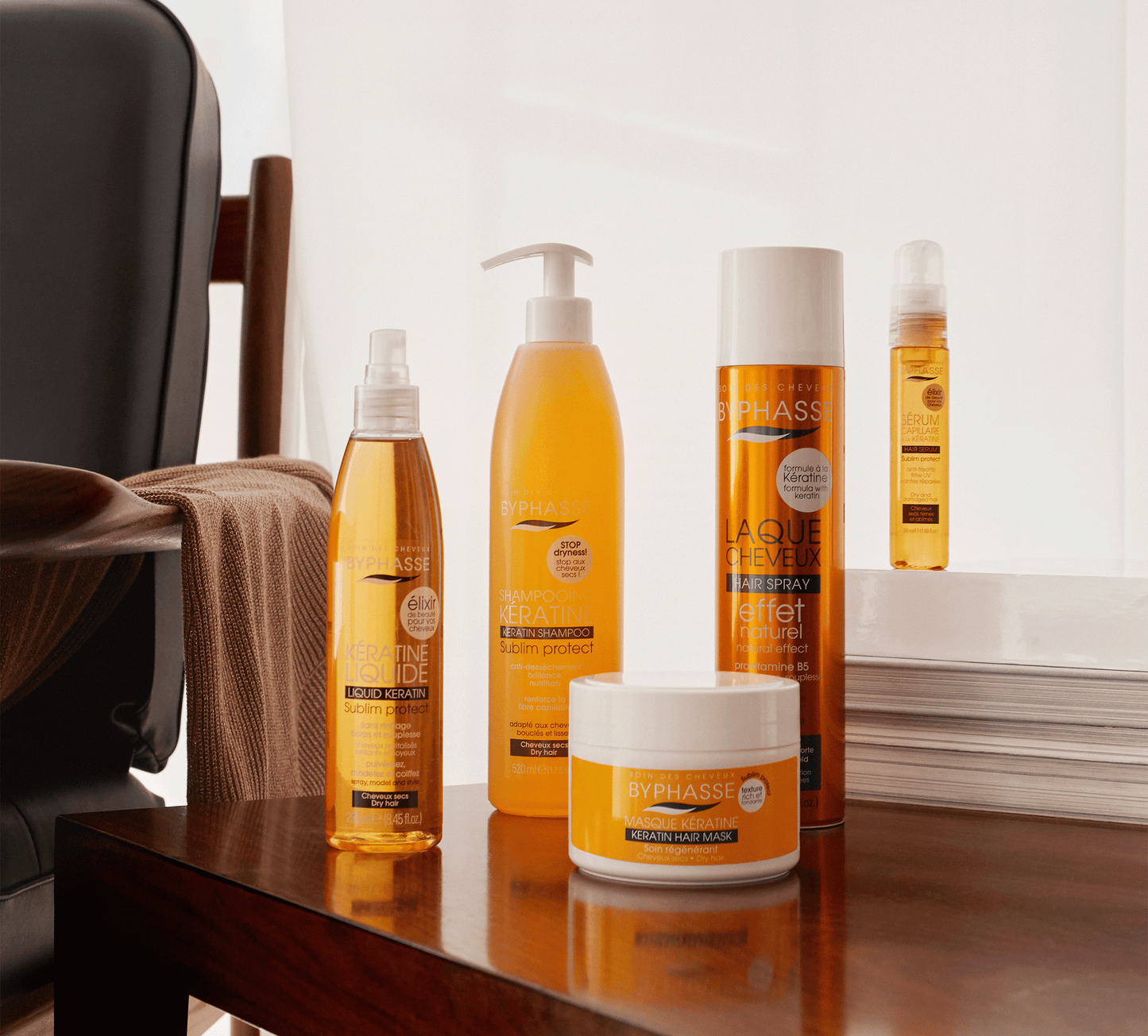 BYPHASSE - KIT KERATINE SOIN BOOST - LOT DE 4 PRODUITS + 1 CHOUCHOU OFFERT