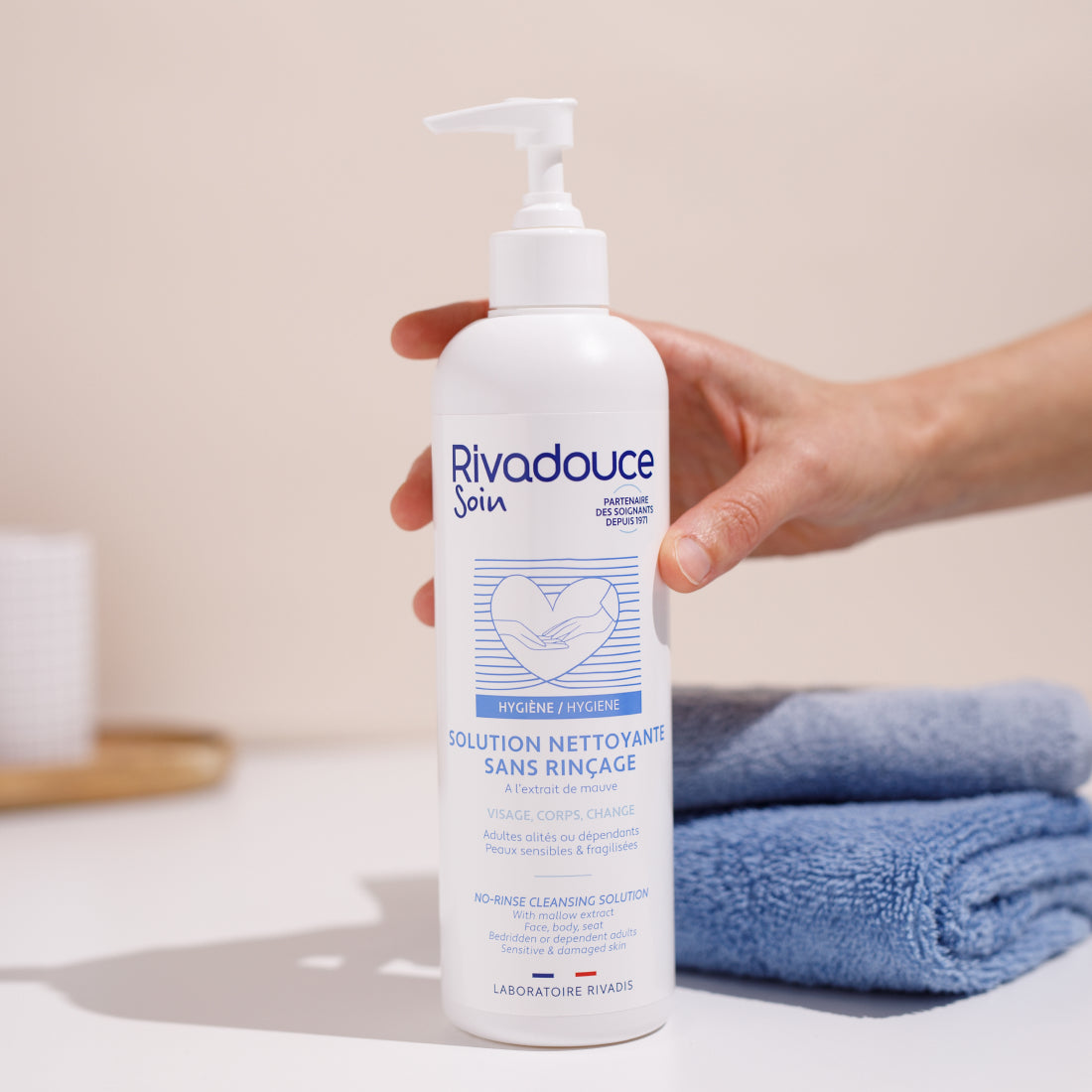 RIVADOUCE - DUO SOLUTION NETTOYANTE SANS RINCAGE 2X500ML + 2 ALESES OFFERETES