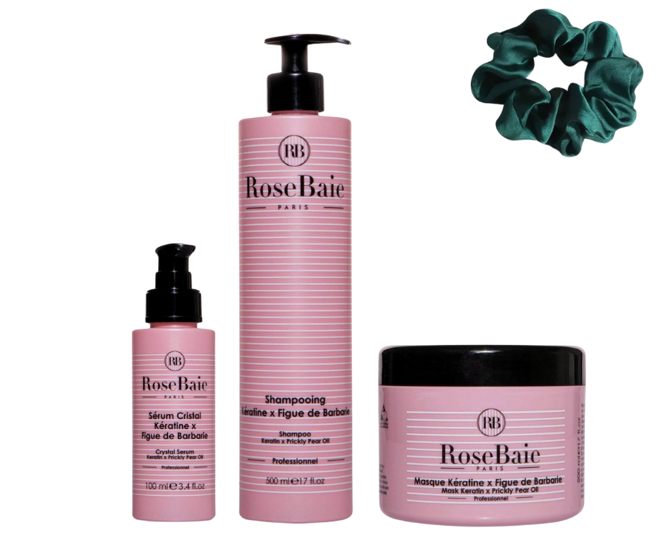 ROSEBAIE-TRIO FIGUE DE BARBARIE SHAMPOING 500ML + MASQUE 500ML+ SERUM 100ML + 1 CHOUCHOU OFFERT*