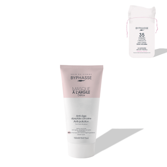 BYPHASSE - MASQUE A L'ARGILE DETOX 150ML + 35 DISQUES OFFERTS