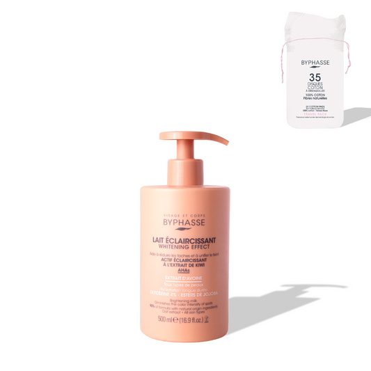 BYPHASSE - LAIT ECLAIRCISSANT A L'EXTRAIT D'AVOINE 500ML + 35 DISQUES OFFERTS