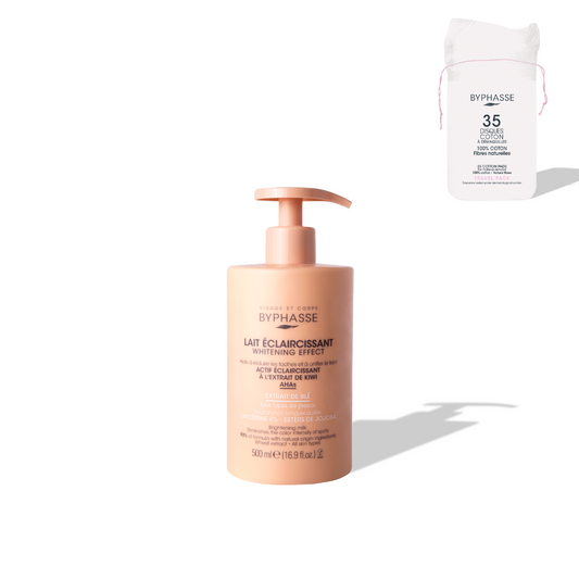 BYPHASSE - LAIT ECLAIRCISSANT A L'EXTRAIT DE BLE 500 ML + 35 DISQUES OFFERTS