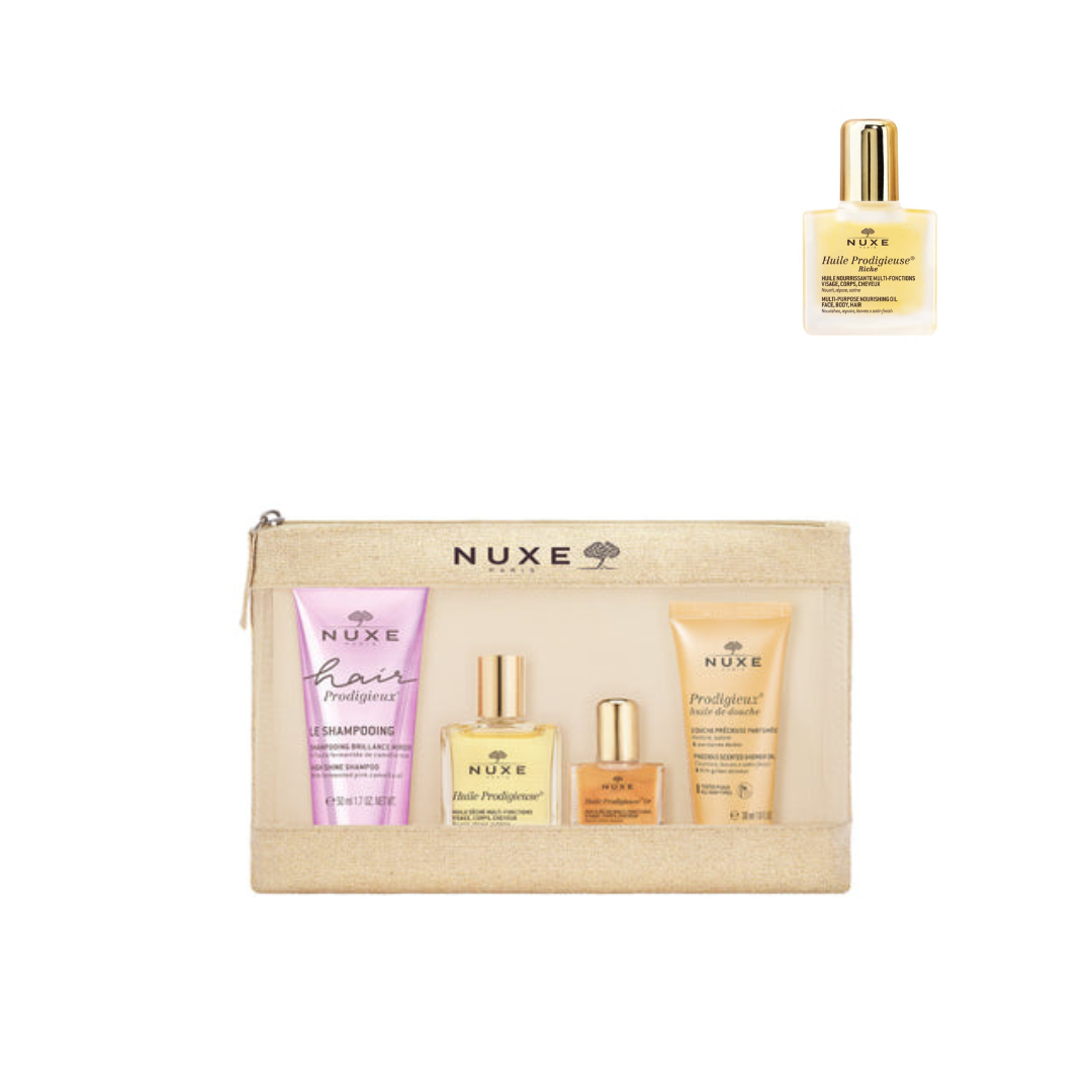 NUXE - TROUSSE MES INDISPENSABLES PRODIGIEUX + 1 MINI HUILE OFFERTE