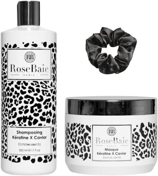 ROSEBAIE - DUO CAVIAR & KERATINE - 1 SHAMPOING 500ML + 1 MASQUE 500ML + 1 CHOUCHOU